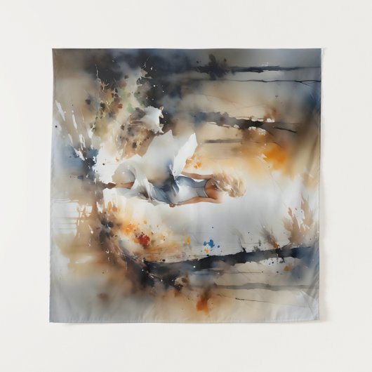 Tenture La Dame À Travers Une Forêt (Devant (Horizontal))