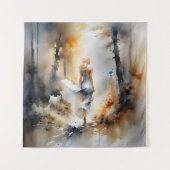 Tenture La Dame À Travers Une Forêt (Devant)