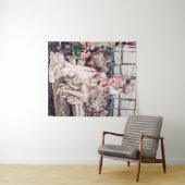 Tenture La Dame rose (En situation (horizontale))