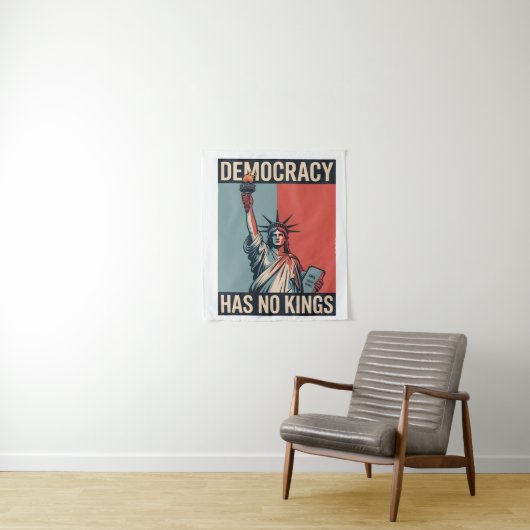 Tenture La démocratie n'a pas de rois Statut Liberté Améri (En situation)