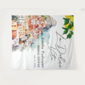 Tenture La Dolce Vita Italien Shower de Mariée Fond (Devant (Horizontal))