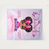 Tenture La Douce Première Anniversaire de Bébé de Ethnie (Devant (Horizontal))