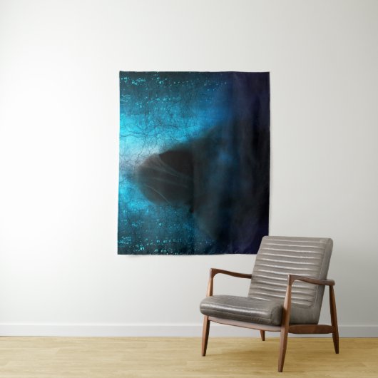 Tenture La Faucheuse dans l'obscurité (En situation)