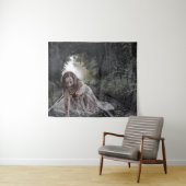 Tenture La fille zombie dans les bois (En situation (horizontale))