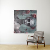 Tenture La fille zombie en Rose (En situation (horizontale))