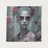 Tenture La fille zombie en Rose (Devant)