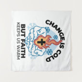 Tenture La foi nous réchauffe - L'application des oeuvres (Devant (Horizontal))