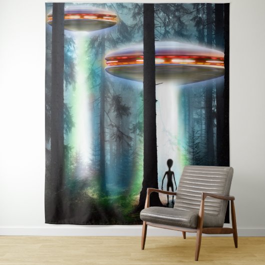 Tenture La forêt Alien d'UFO (En situation)