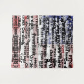 Tenture La gloire du baseball | Mots du drapeau américain  (Devant (Horizontal))