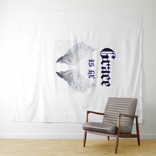 Tenture La grâce est lui (En situation (horizontale))