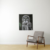 Tenture La Grande Chouette gris wta (En situation)