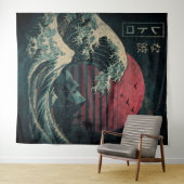 Tenture La Grande Classique de la Vague Rétro (En situation (horizontale))