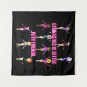 Tenture La Gymnastique Est Mieux Avec Les Amis (Devant (Horizontal))