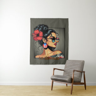 Tenture La Jíbaraza 12 – Art Jíbara Portoricain • Boricua