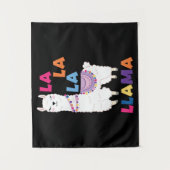 Tenture La La La Llama - Drôle Chant Llama (Devant)