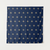 Tenture La luxueuse Gold Fleur de Lis Navy (Devant)