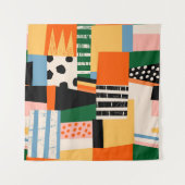 Tenture La main a dessiné différentes formes. Abstrait con (Devant (Horizontal))