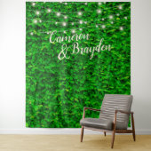 Tenture La Mur Verte illumine le mariage sur fond (En situation)