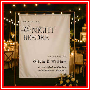 Tenture La Nuit Avant le Dîner de Répétition de Mariage Bi