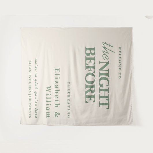 Tenture La Nuit Avant Le Mariage Signaler Sage Vert Arrièr (Devant (Horizontal))