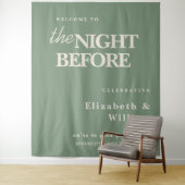 Tenture La Nuit Avant Le Mariage Signaler Sage Vert Arrièr (En situation)