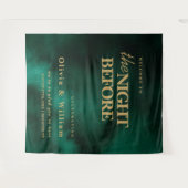 Tenture La nuit avant le signe Emerald Green Gold fond (Devant (Horizontal))