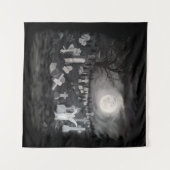 Tenture La nuit sur le cimetière - Angel avec Diable (Devant (Horizontal))