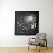 Tenture La nuit sur le cimetière - Angel avec Diable (En situation)