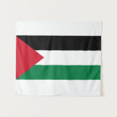 Tenture La Palestine libre - drapeau palestinien (Devant (Horizontal))