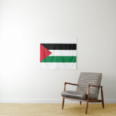 Tenture La Palestine libre - drapeau palestinien (En situation (horizontale))