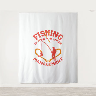 Tenture La pêche est ma gestion de la colère