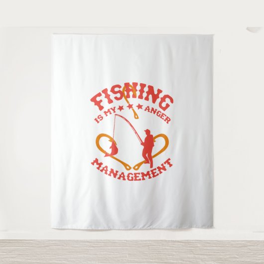 Tenture La pêche est ma gestion de la colère (Devant)