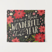 Tenture La période la plus merveilleuse de l'année Fête Fl (Devant (Horizontal))