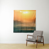 Tenture La photo de paysage, beau brouillard marin au mati (En situation)