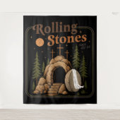 Tenture La Pierre A Été Roulée Il Est Vivant Pâques (Devant)