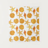 Tenture La plage orange Shell modèlent (Devant)