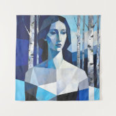 Tenture La Pose de « Caelith » – Un Portrait Abstrait (Devant)