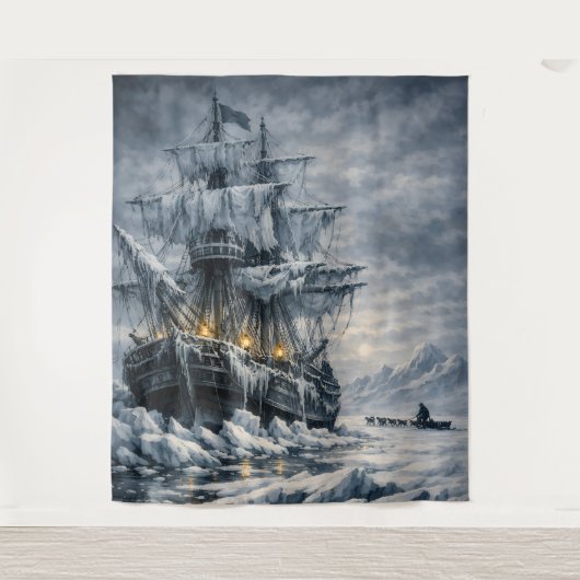 Tenture La poursuite arctique de Frankenstein par BurnsInH (Devant)