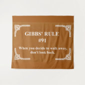 Tenture la règle 91 de Gibbs (Devant (Horizontal))
