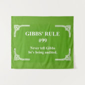 Tenture La règle 99 de Gibbs (Devant (Horizontal))