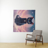 Tenture La Reine Du Ciel De Chat Noir (En situation (horizontale))