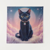 Tenture La Reine Du Ciel De Chat Noir (Devant)