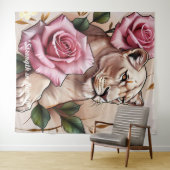 Tenture "La Rose de la Lionne" (En situation (horizontale))
