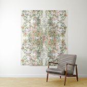 Tenture La rose trémière de Nouveau d'art de Mucha fleurit (En situation)