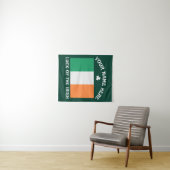 Tenture La Saint-Patrick Drapeau Irlande Nom Personnalisé (En situation (horizontale))