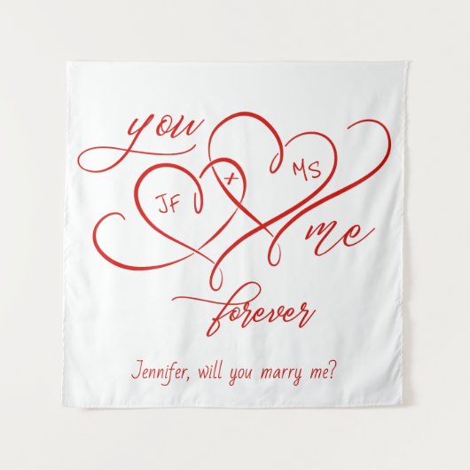 TENTURE LA SAINT-VALENTIN COEURS LIES M'ÉPOUSER (Devant)