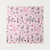Tenture La Saint-Valentin : 'Je t'aime' arrière-plan. (Devant (Horizontal))
