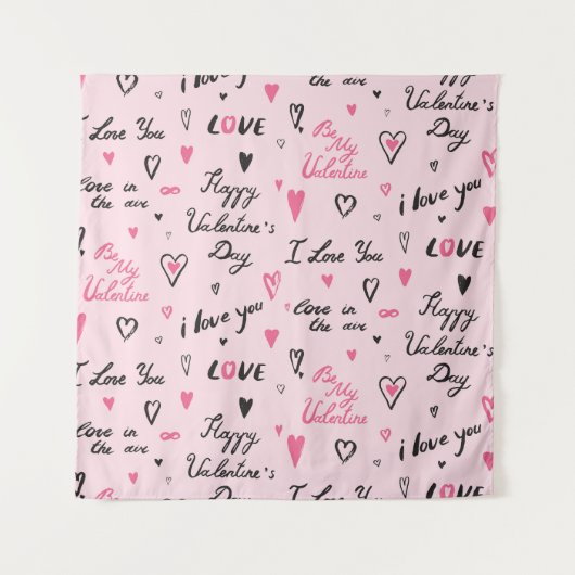 Tenture La Saint-Valentin : 'Je t'aime' arrière-plan. (Devant)
