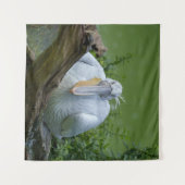 Tenture La sérénité du pélican, un regard captivant (Devant (Horizontal))