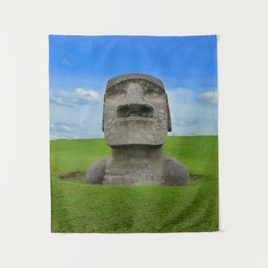 Tenture La statue de Moai île de Pâques Voyage monument to (Devant)